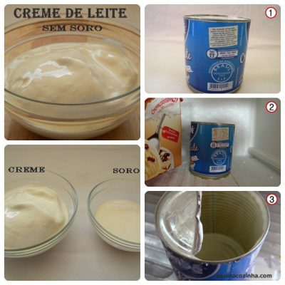 Utilizar creme de leite sem soro